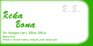 reka bona business card
